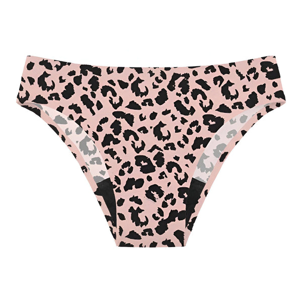Culotte pour femme avec un motif léopard jaune, noir et rouge. Sous-vêtement féminin tendance et original.
