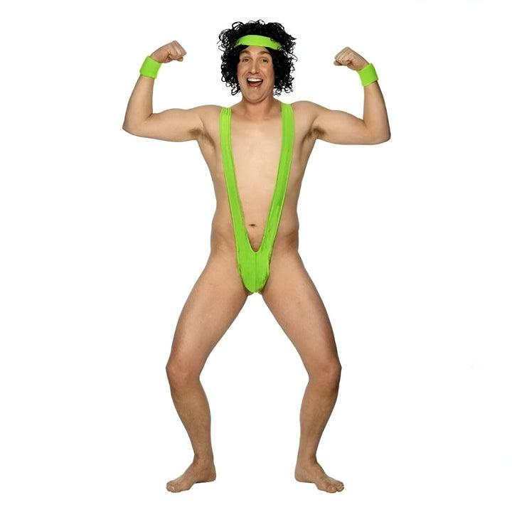 Culotte string rouge en tissu froncé. Sous-vêtement féminin érotique en coton, lingerie sensuelle.