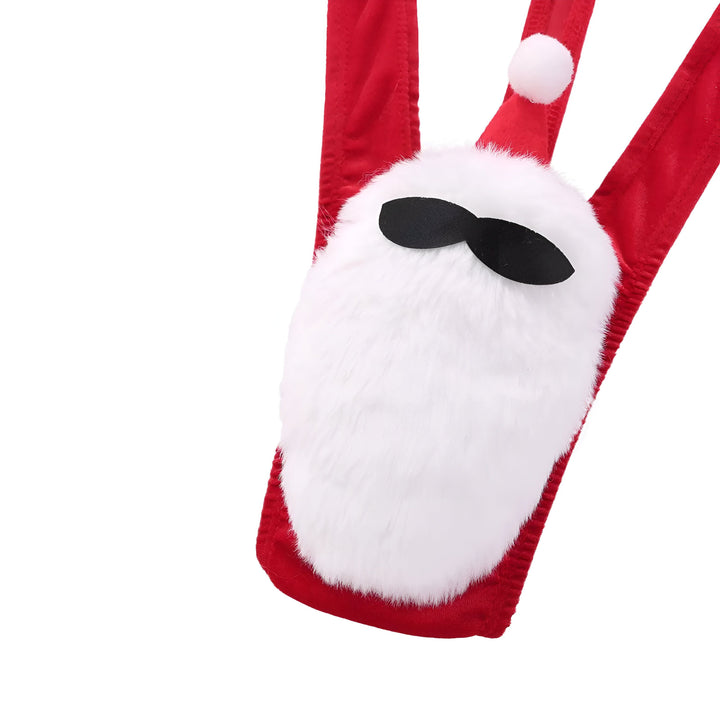 String de bain rouge vif, coupe minimale avec bretelles fines. Lingerie audacieuse pour une silhouette séduisante. Vêtement érotique.