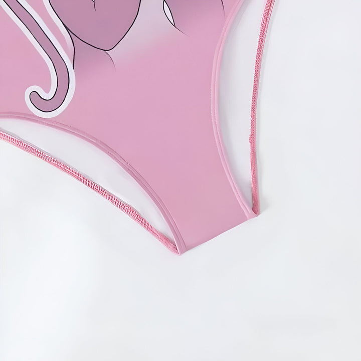 Maillot de bain rose pour fille avec bretelles croisées et motif d'Angel de Lilo et Stitch.