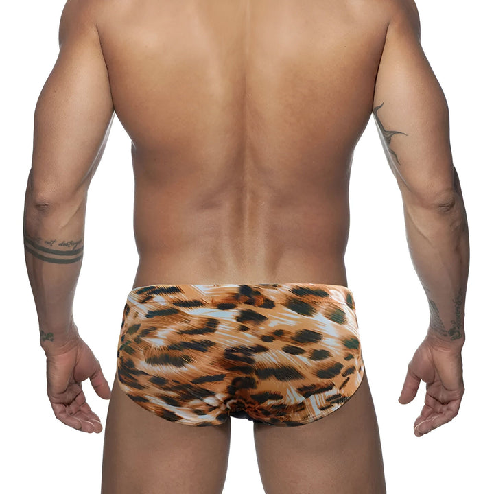 Maillot de bain homme imprimé tigre sexy taille basse - avec ou sans coquille
