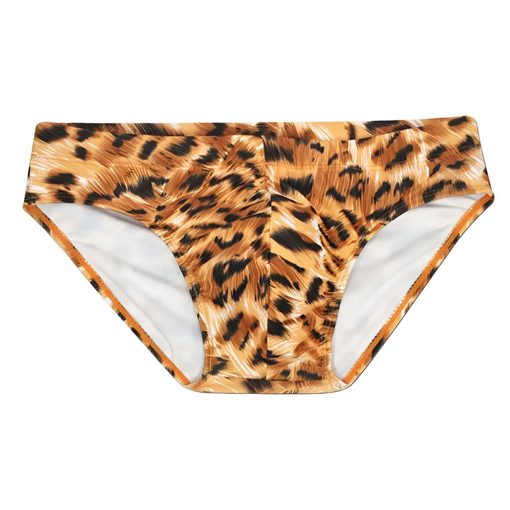 Maillot de bain homme imprimé tigre sexy taille basse - avec ou sans coquille
