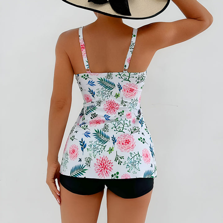 Tankini 2 Pièces Floral Femme Élégant
